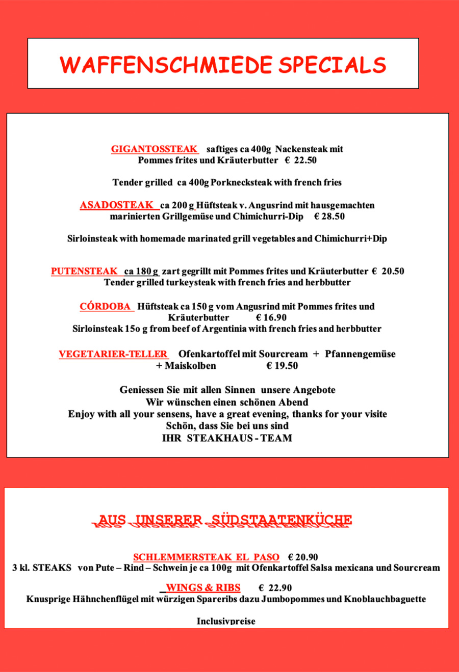 Waffenschmiede Specials